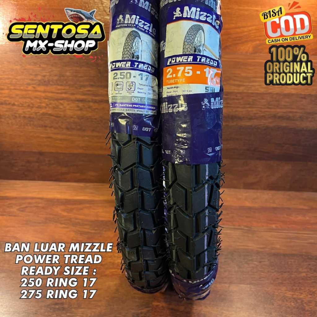BAN LUAR MIZZLE POWER TREAD 250 RING 17 | 275 RING 17 HARGA SATUAN