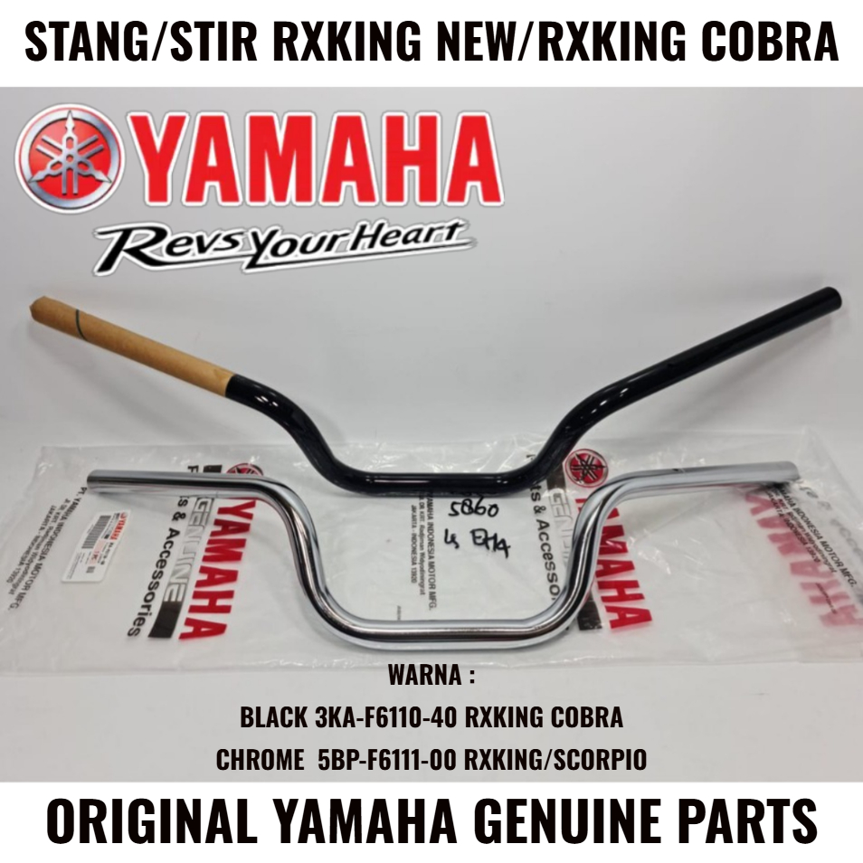 STANG/STIR RXKING NEW/RXKING COBRA/SCORPIO 3KAF611040/5BPF611100 WARNA HITAM/CHROME - ORIGINAL YAMAH