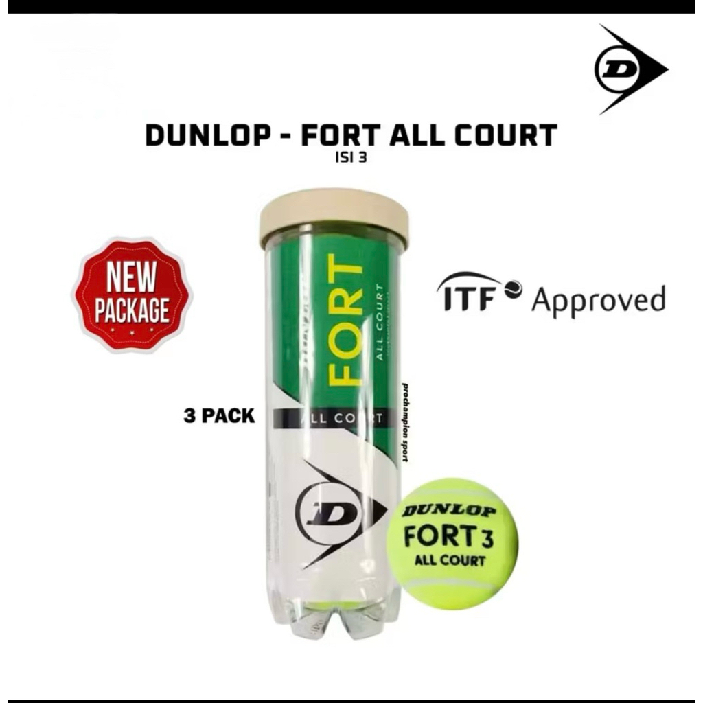 BOLA TENIS DUNLOP FORT/TENIS DUNLOP FORT ISI 3 ORIGINAL