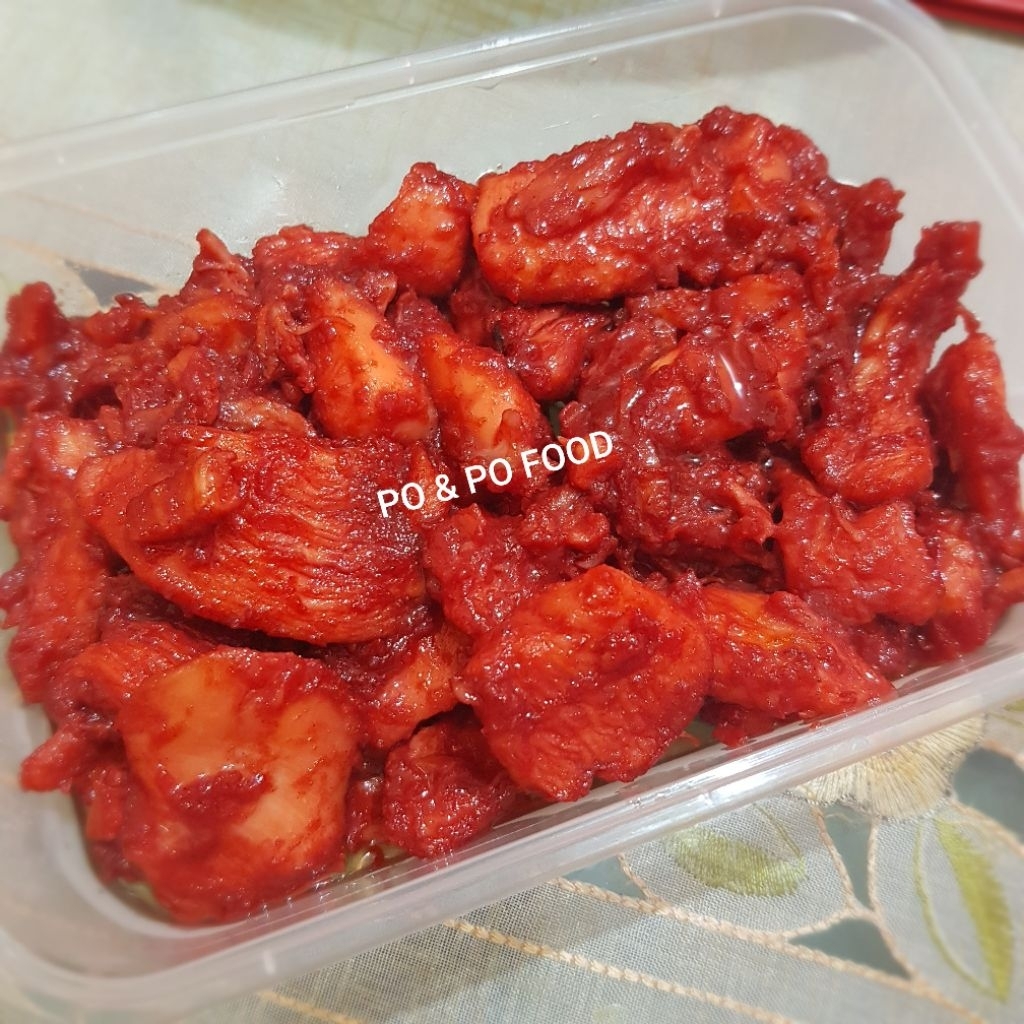 

Ygshop17 Ayam Casio Manis / Ayam Angkak 250Gr Frozen (Warna Merah Nya Asli Dari Angkak)