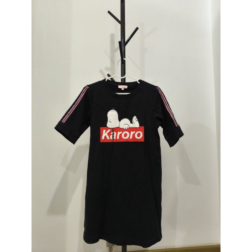 Preloved - Karoro Short Sleeve Casual Black Dress