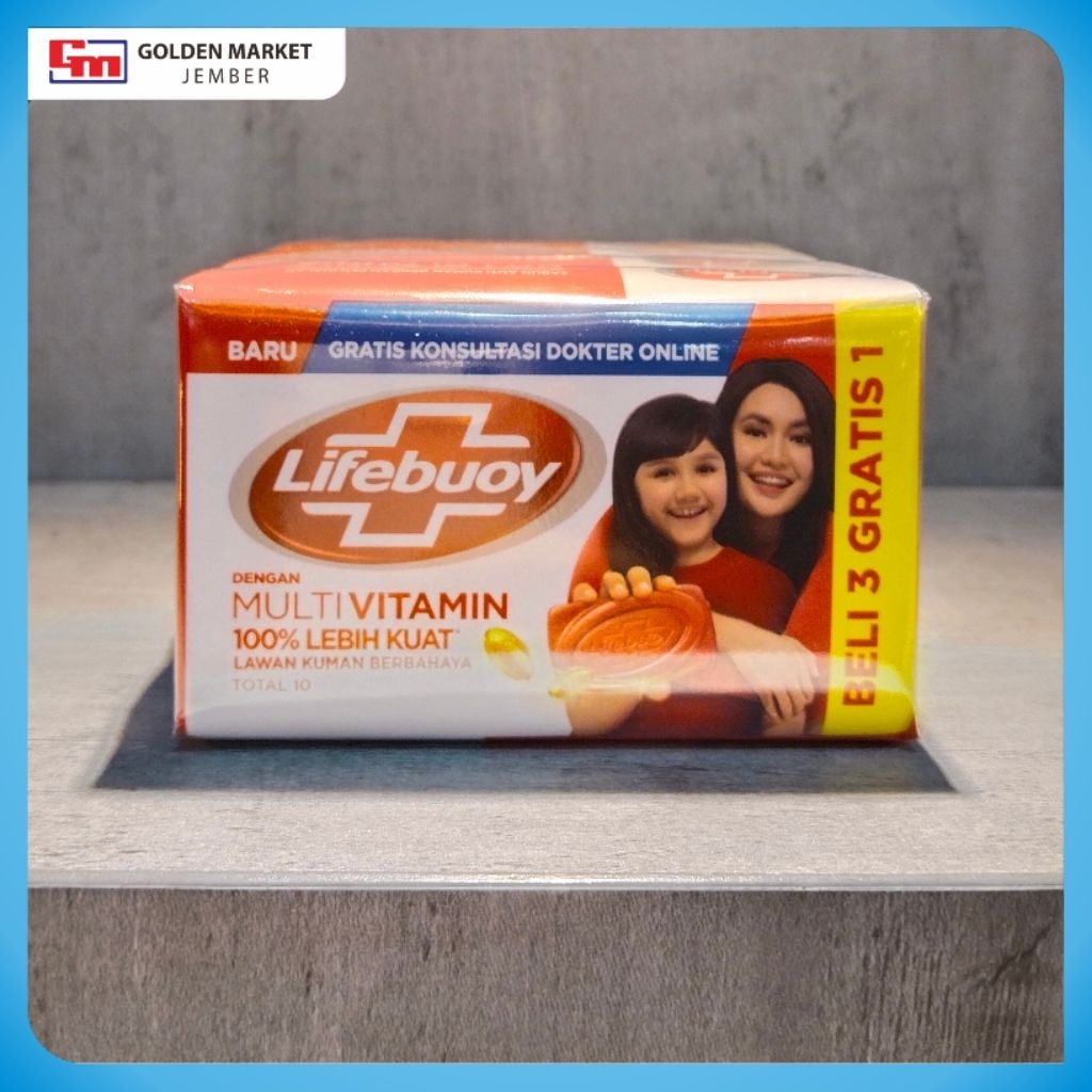 Lifebuoy Sabun batang red, Mildcare, Lemon, Matcha 4x100gr