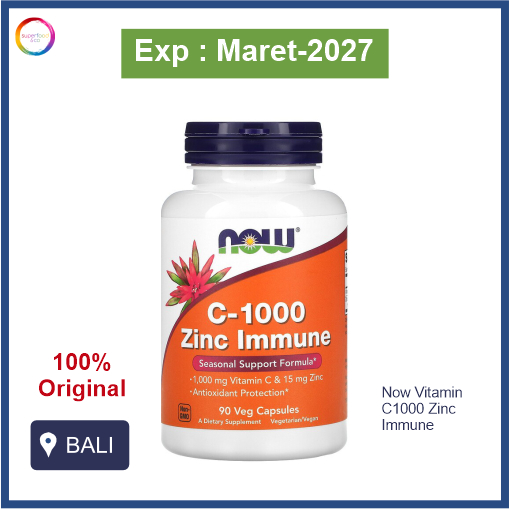 Now Vitamin C-1000 C1000 Zinc Immune 90 Capsules