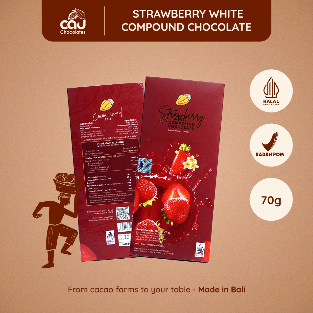 

Cocoa Land - Strawberry Chocolate Compound – 70 gr