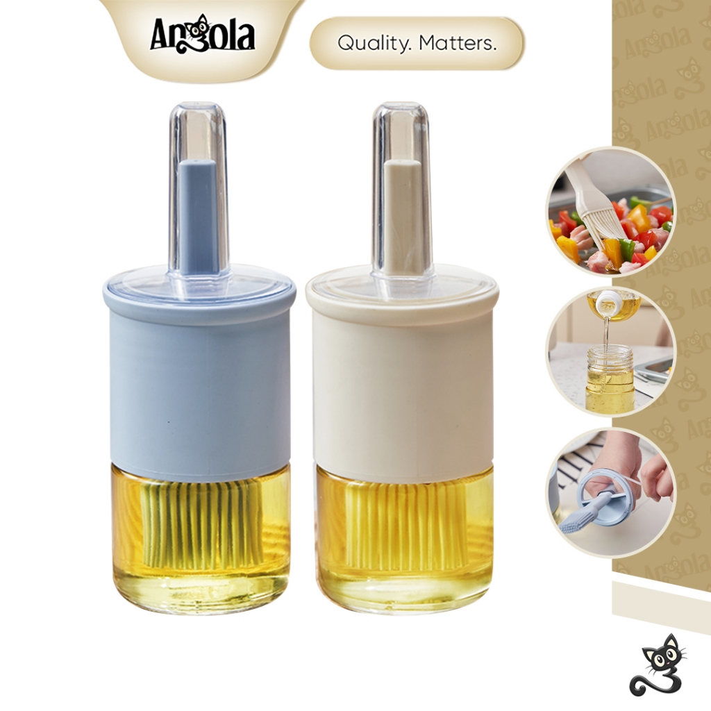 ANGOLA Botol Minyak Kecap Saos Dengan Kuas E40 Oil Bottle Botol Saus