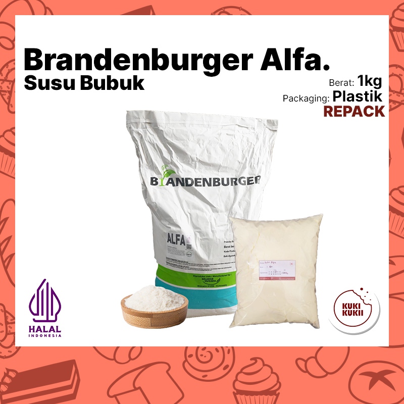 

Susu Bubuk Brandenburger ALFA 1kg REPACK | Premix Bahan Kue ALFA 1kg REPACK