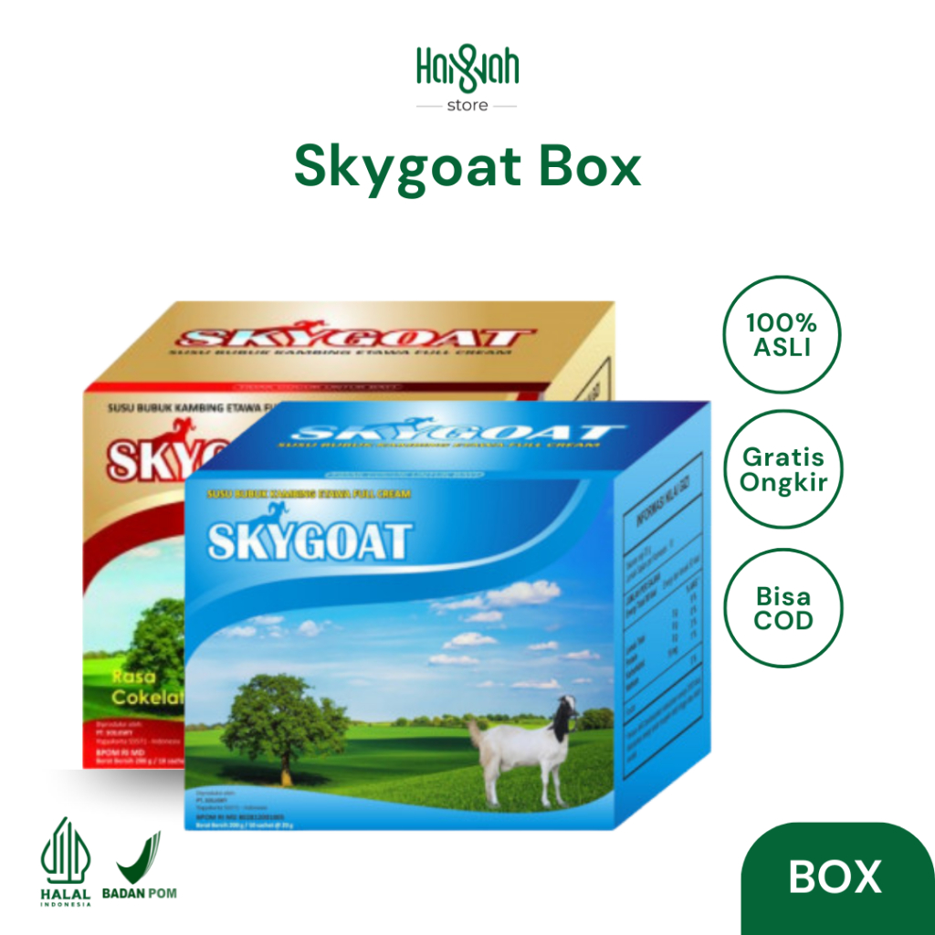 

Skygoat Susu Kambing Etawa Box Full Cream Coklat Original Sehat