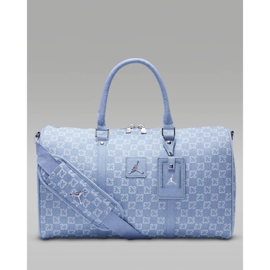 Jordan Monogram Duffel Bag 25L Denim Logo Metal MM9060-571 Tas Duffle Nike Air Jordan Original 100%