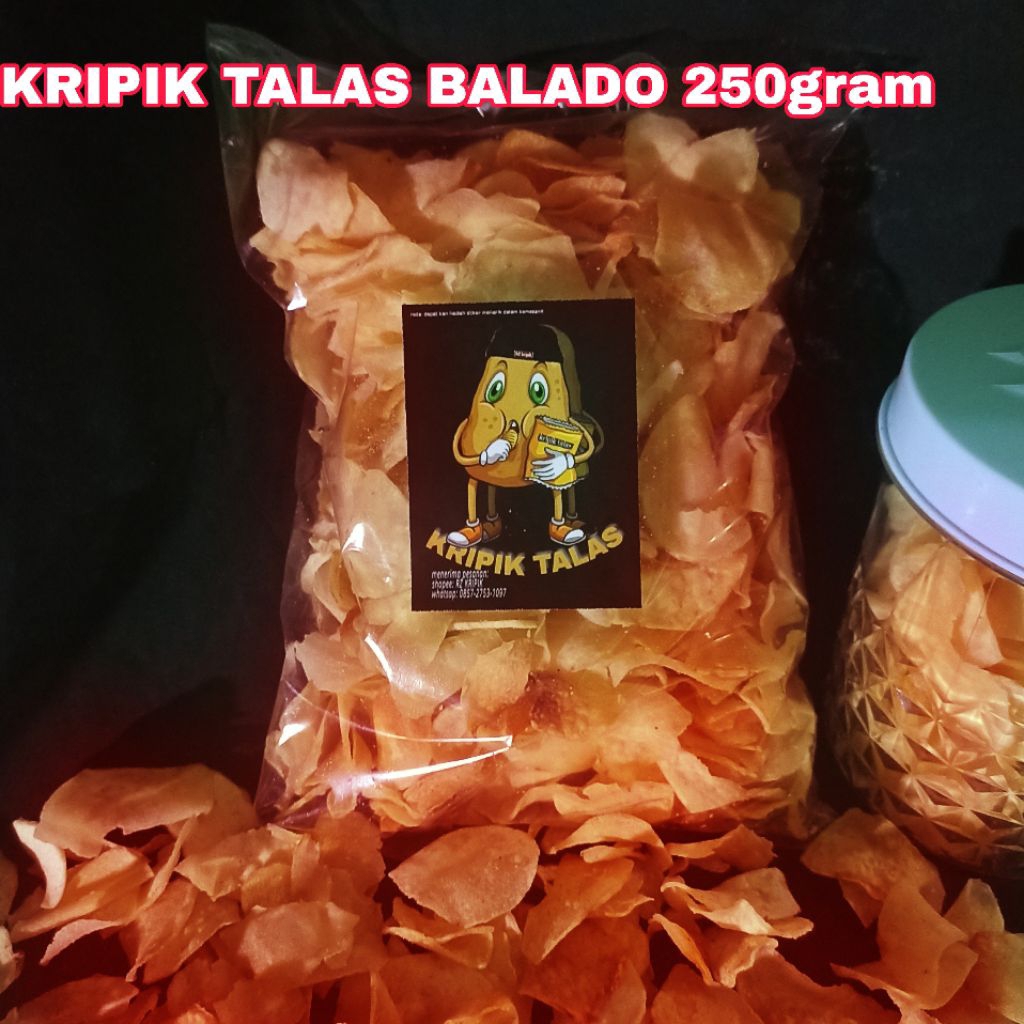 

Kripik talas rasa balado 250gram
