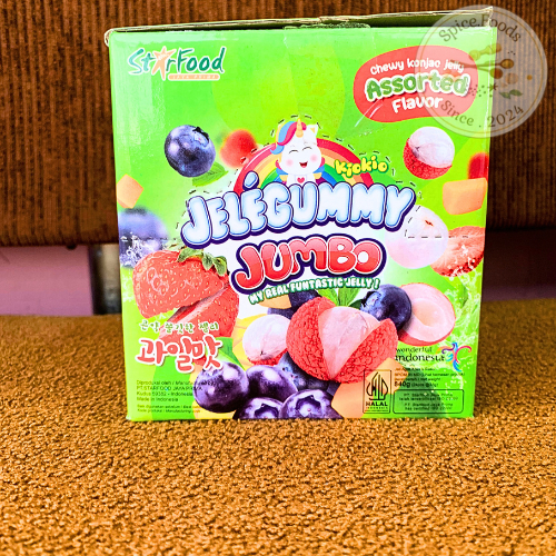 

Jelegummy Jumbo Box Isi 24 Pcs X 35gr / BOX ISI 24] Kiokio Jelegummy Jumbo Assorted Mango Lychee Strawberry Bluberry 35gr / Jelly Rasa Buah Buahan / Jelly Gummy / Jeli Gummy / 1 Box Isi 4 Rasa