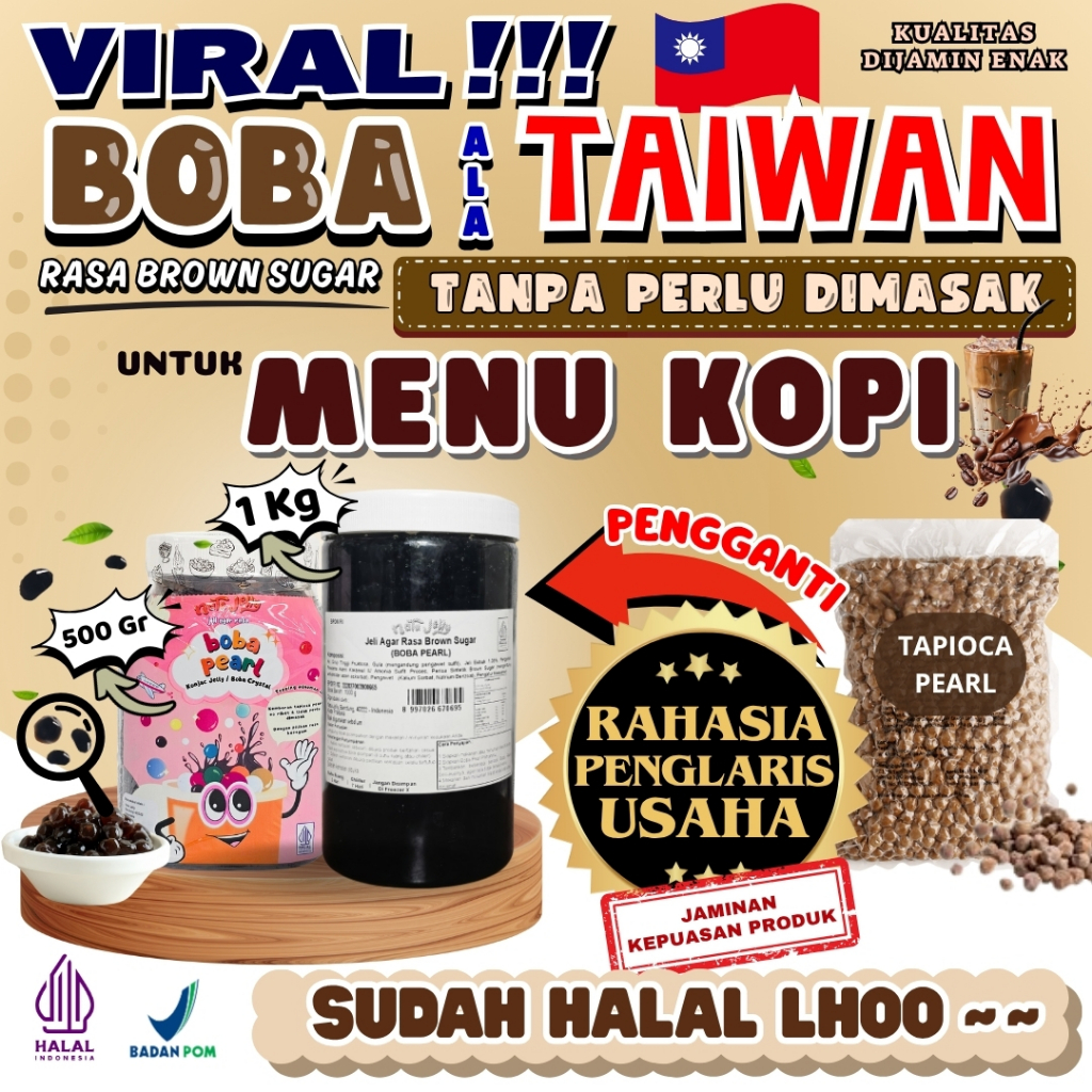 

BobaTapiocaPearlSiapSajiCampuran WILKIN & SONS TIPTREE Selai Jam Topping - Boba Pearl Brown Sugar 1 Kg | Cocok Untuk Semua Jenis Minuman