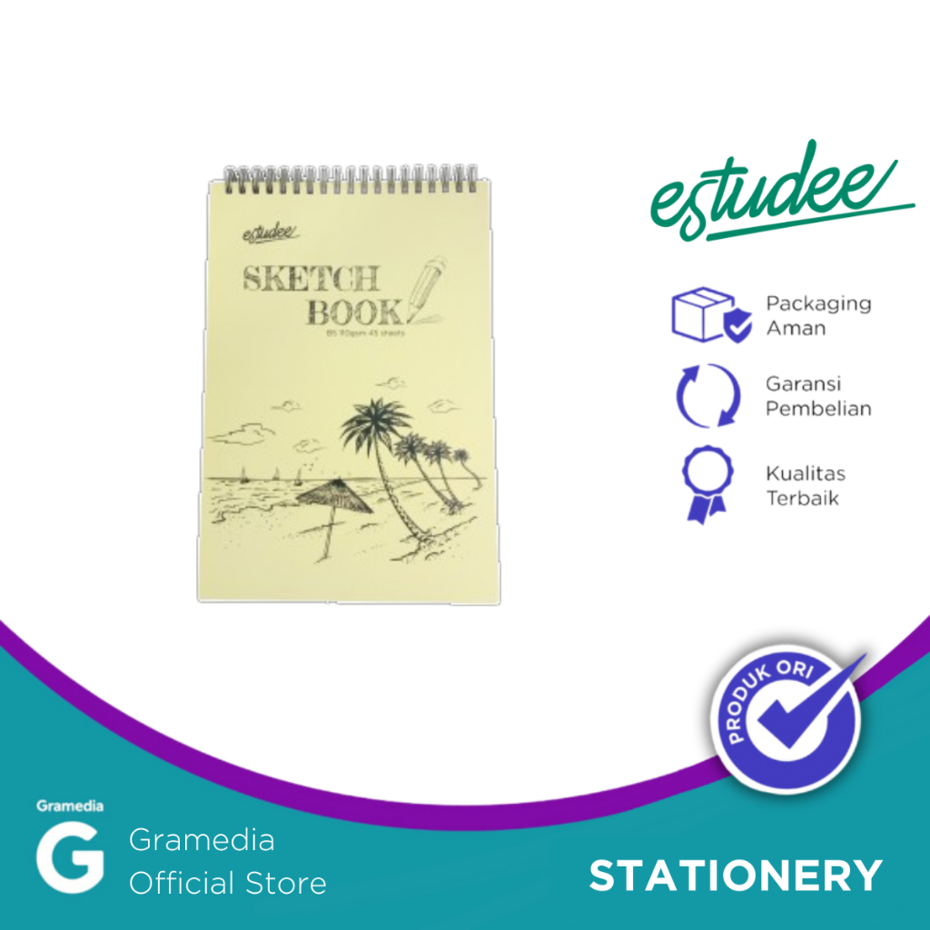 

Gramedia-Estudee Sketchbook B5 110Gsm 45Sht Portrait Upper Ring