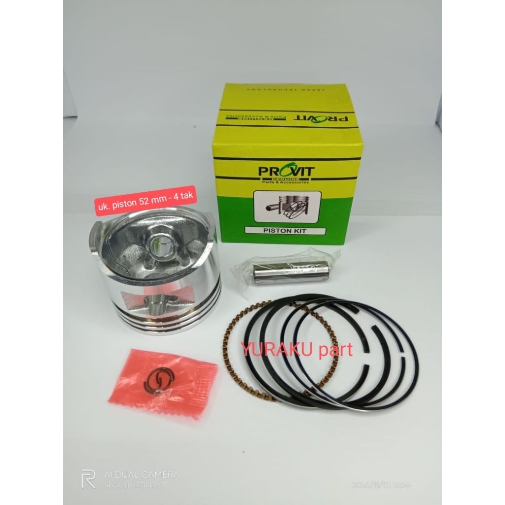 Wp10 Wp15 piston assy 52 mm mesin pompa air 4 tak