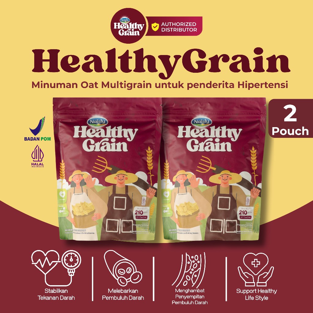 

2 Pouch HealthyGrain Oat Multigrain Kaya Serat untuk Menurunkan Hipertensi Jantung dan Kolesterol