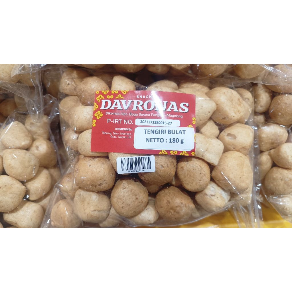 

Tengiri Bulat Davronas 180 gram / Kerupuk Tengiri Bulat