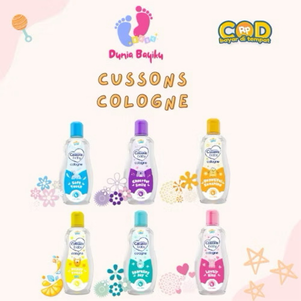 Cussons Baby Cologne 100ml ORIGINAL-BPOM | free 1 pcs cussons Baby Wash 55 ml atau Hair Lotion 50 ml