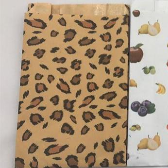 

Paperbag Kantong Tahan Air Minyak Isi 100 Pcs Ukuran 14 x 6 x 21cm Motif Random Macan Tutul