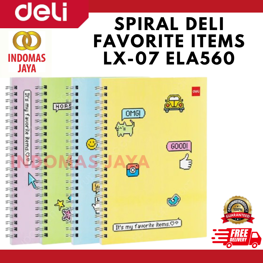 

Deli Notebook Spiral Favorite Items LX-07 ELA560 Random Buku Tulis Catatan Diary Weekly Planner Agenda Journal Perlengkapan Alat Tulis