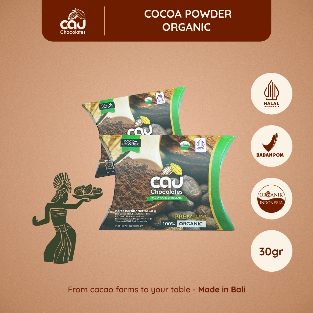 

CAU CHOCOLATES - Cocoa Powder Organic / Bubuk Coklat Organik - 30 gr