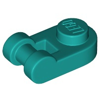 Lego 26047 part Plate, Round 1 x 1 with Bar Handle dark turquoise