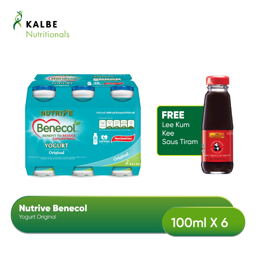 

NUTRIVE BENECOL Yoghurt 6X100 ML Free LEE KUM KEE Oyster Sauce Saus Tiram Panda 145gr