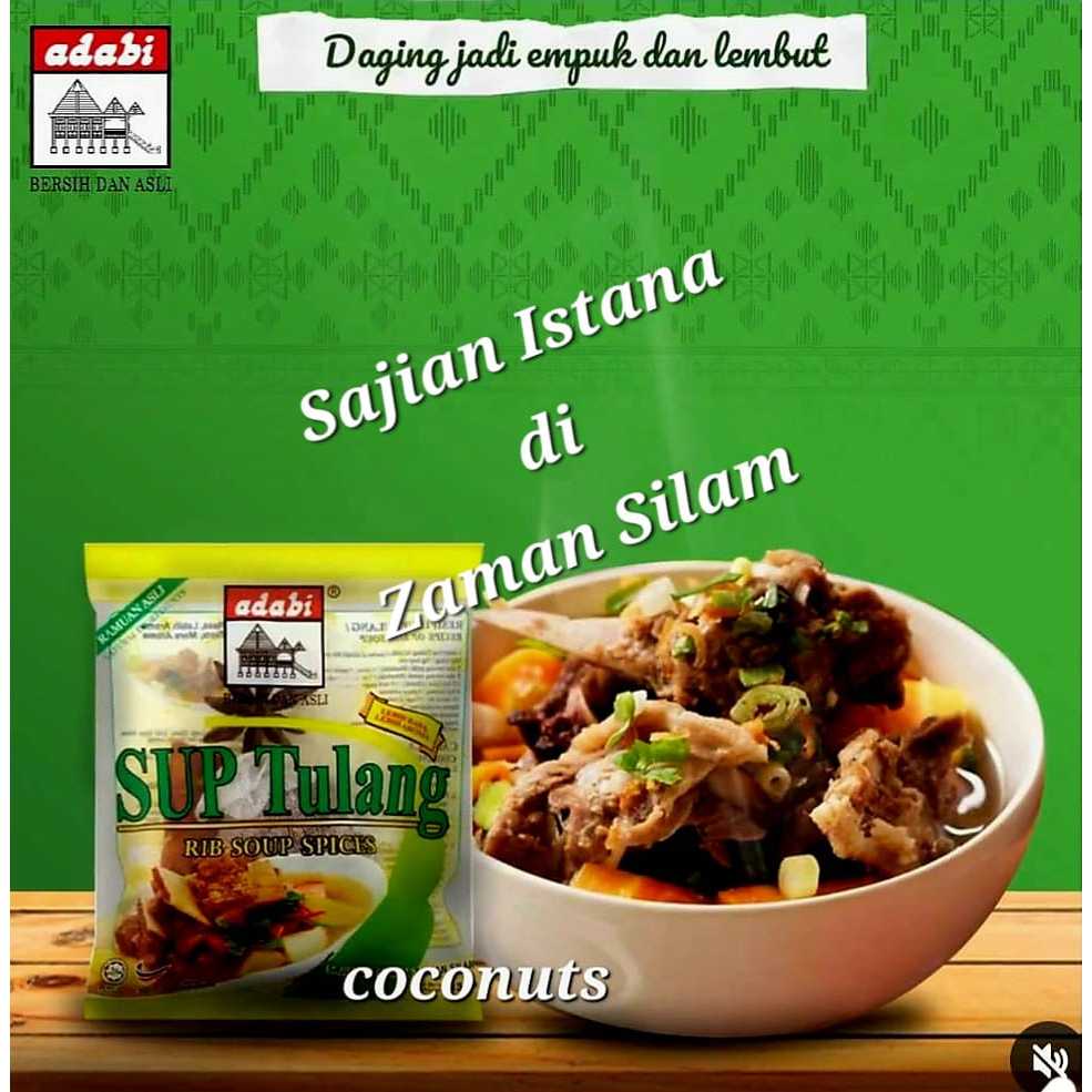 

Adabi Kaldu Sup Tulang 1 Pack isi 3 Bungkus Sup Tulang 1 Bungkus 130Gr