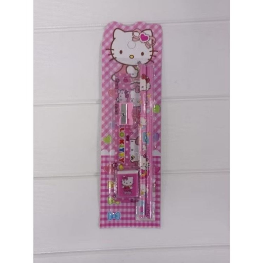 

Stationery Set 5 In 1 Alat Tulis Anak Sekolah Penghapus Penggaris Pensil Serutan Karakter