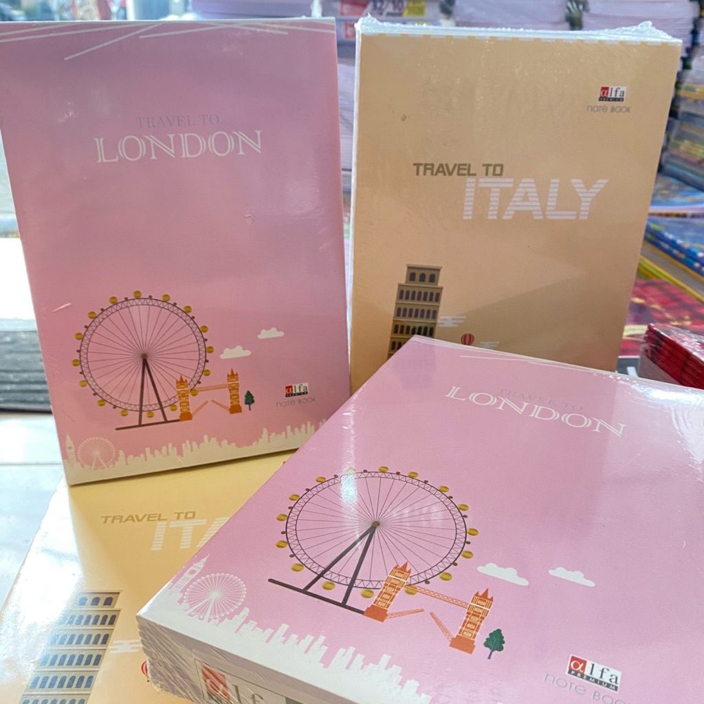 

1 PAK BUKU TULIS ALFA BOXY 36L MOTIF VINTAGE / CAMPUS B5
