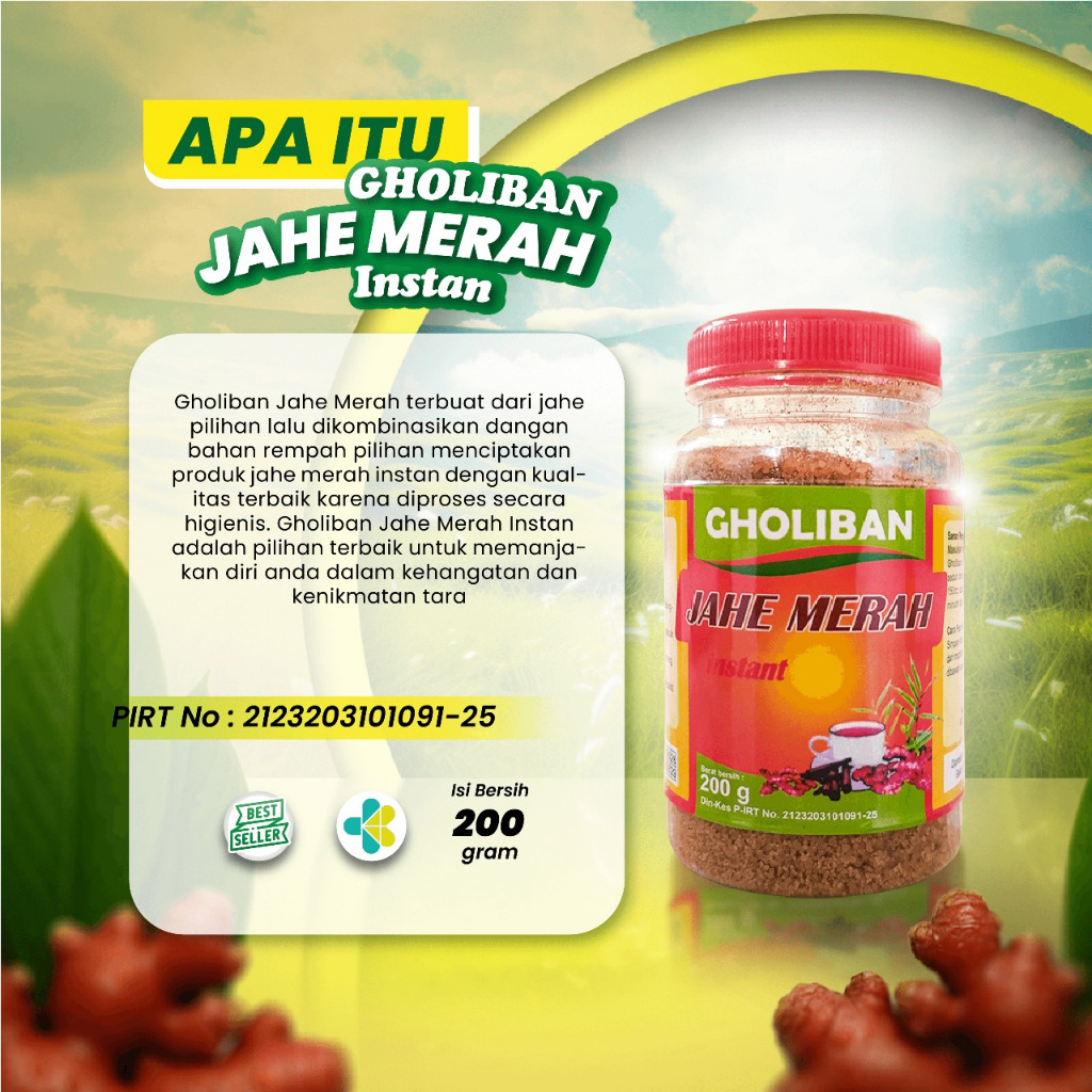 

Jahe Merah Instan Gholiban 200 gr