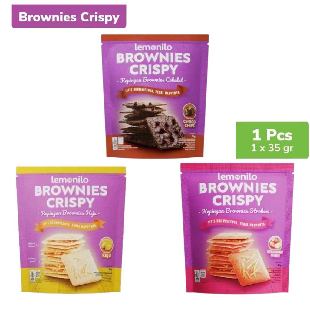 

-MTZ- SNACK Lemonilo Brownies Crispy 35GR [Chocochips, Keju, Strownerry]