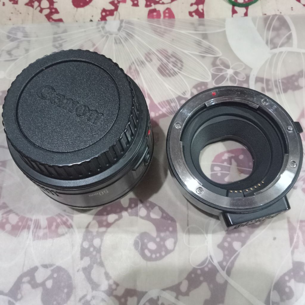 Lensa Kamera Eos + Adapter Kamera Mirrorless Canon