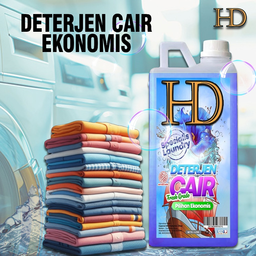 DETERGEN Laundry Premium 1 Liter, Deterjen cair laundry murah, Liquid Detergent Laundry