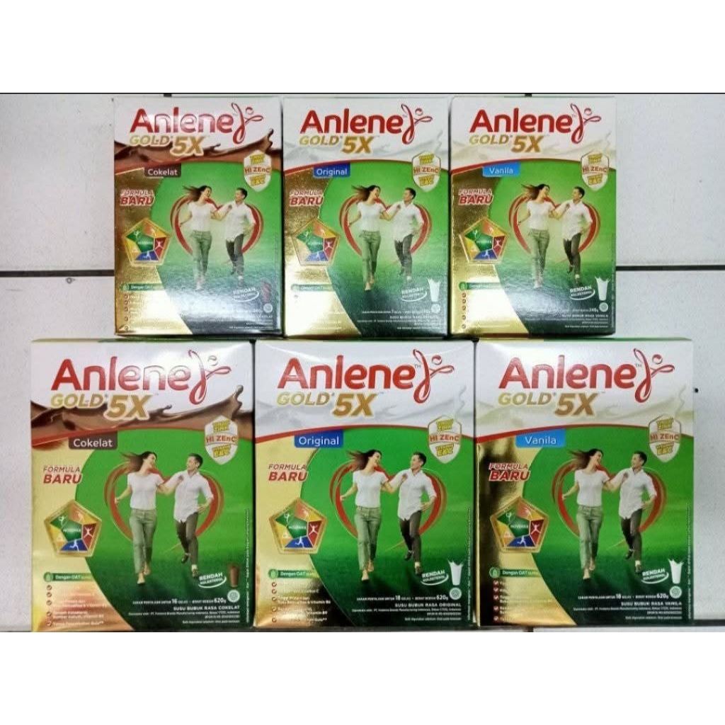 

Anlene gold 5x vanila original & coklat - 600g