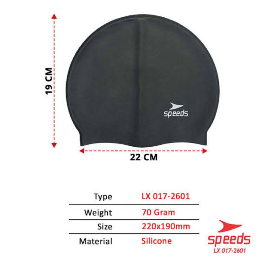 YN745 SPEEDS Topi renang silicone swimcap