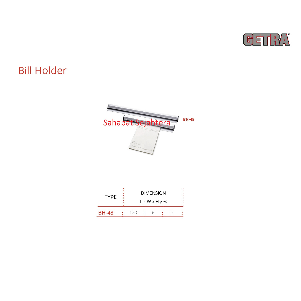 GETRA Bill Holder bh-24 Map Tagihan Restoran - Tempat Nota Bon Pembayaran