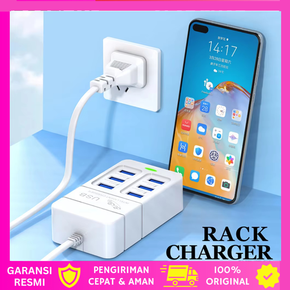 Power Socket USB Hub Charger Multi Port Fast Charging PD 65W Adaptor Power Socket Pengisian Cepat