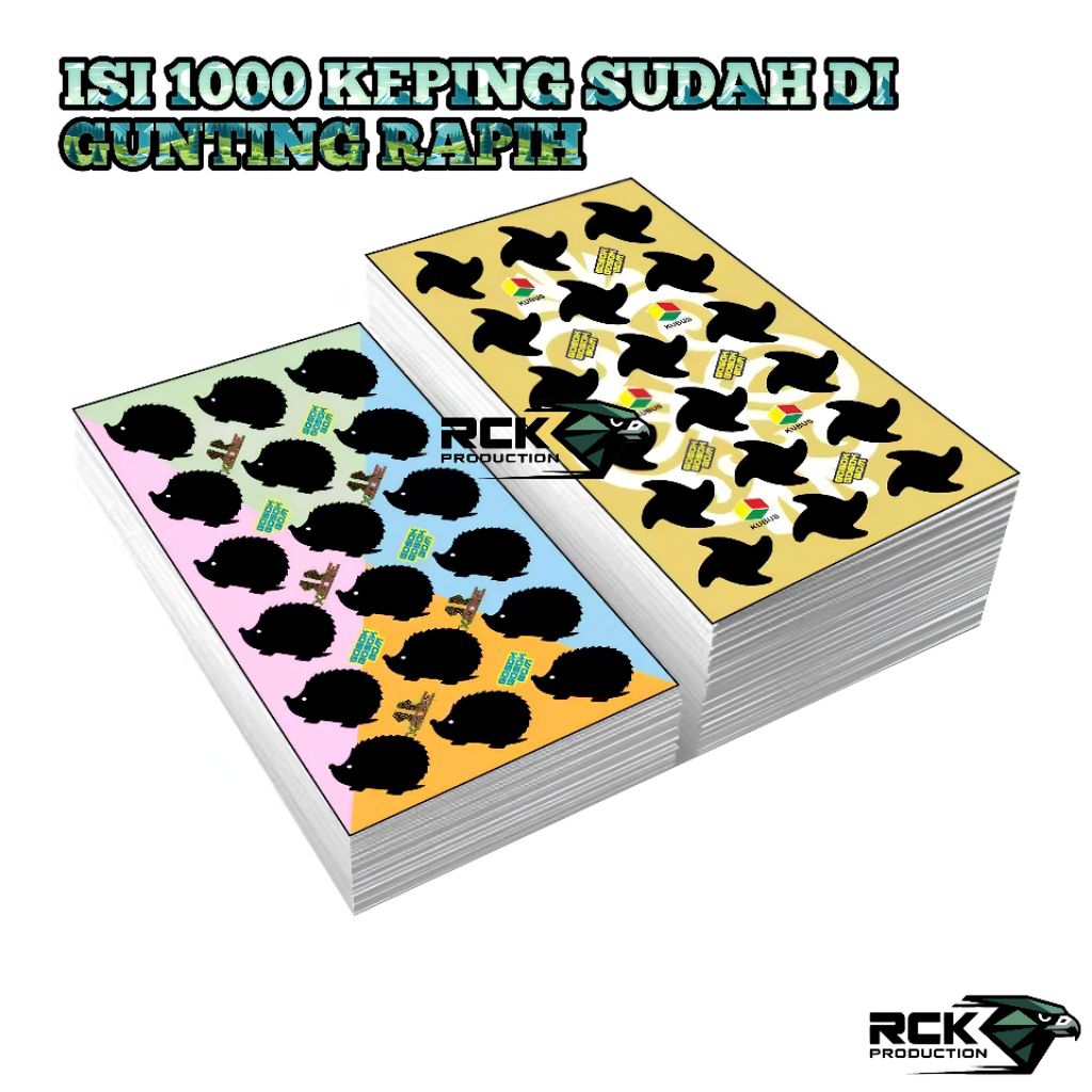 1000 pcs kupon mainan gosokan bom tengkorak titik 15 , 16 ,18 ,20 berhadiah sudah di gunting rapih /