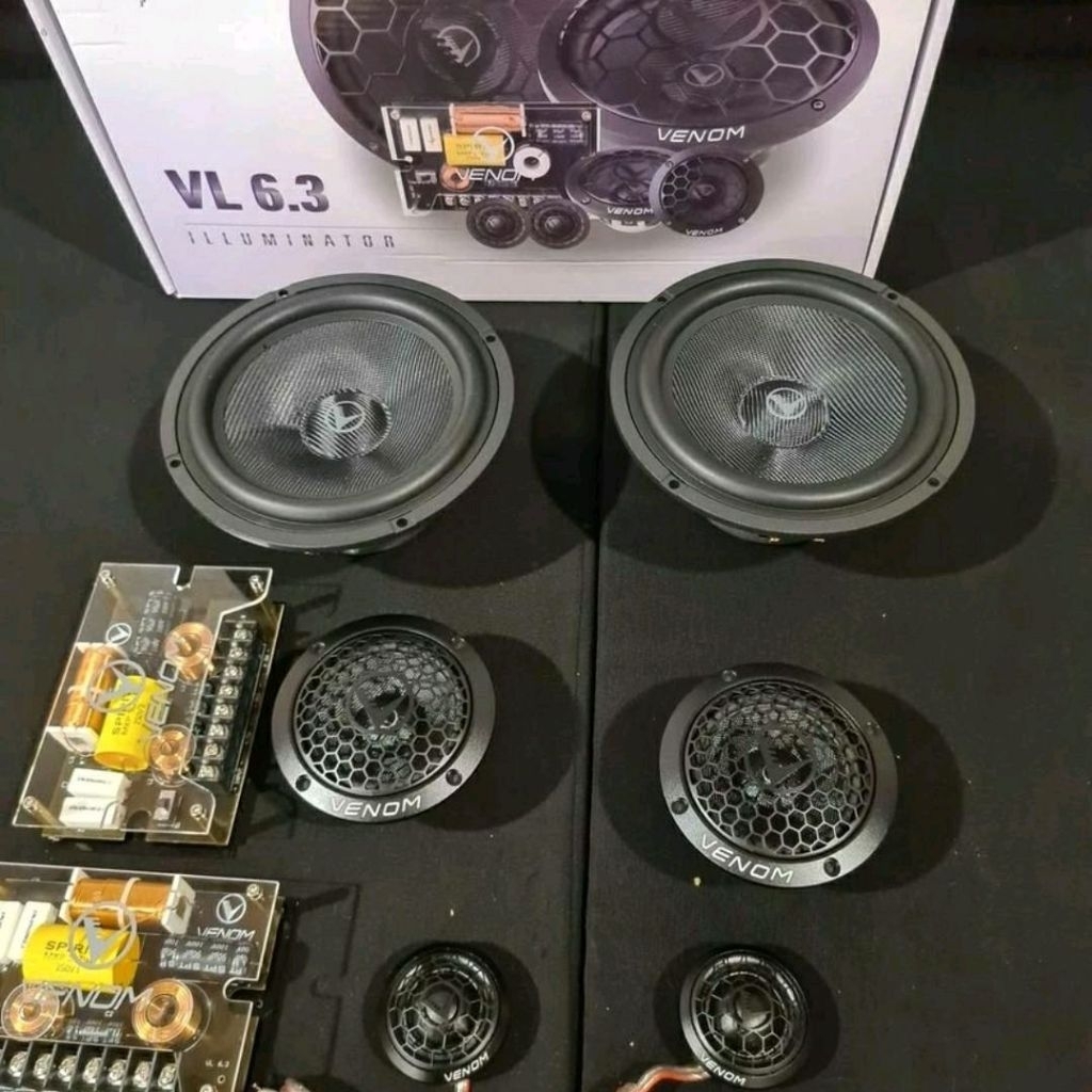 speaker venom 3 way illuminator VL 6.3 speaker mobil venom VL6.3 3way