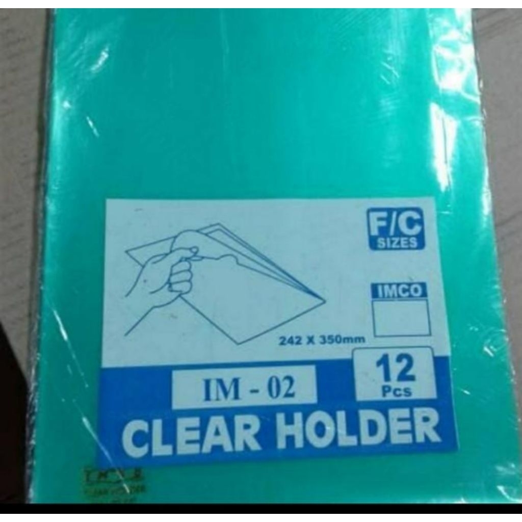 

MAP L IMCO FOLIO ( CLEAR HOLDER ) - GREEN