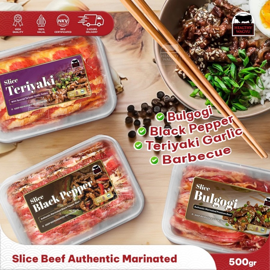 

Beef Slice Shortplate Marinated Daging Sapi Slice Marinasi Halal 500gr HealthyWagyu