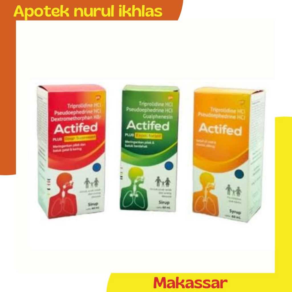 Actifed Obat Batuk Kering, Berdahak, Pilek 60ml