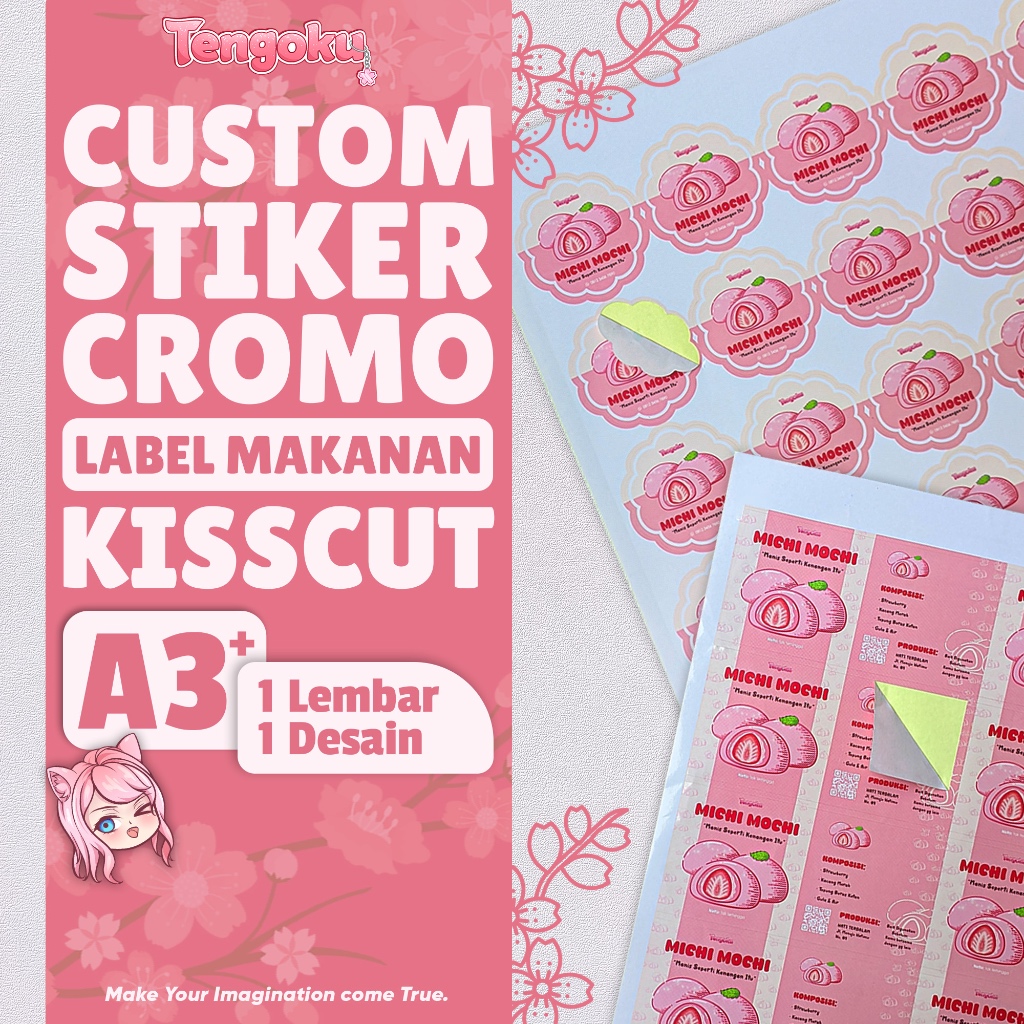 

A3+ Stiker Cromo Kisscut - Stiker label makanan