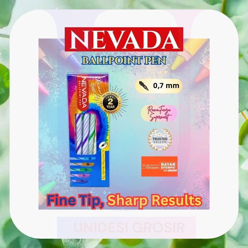 

Pulpen Lilin Ulir Per Kotak isi12 Pcs Nevada 923 ST – Tinta Gel Halus Cepat Kering Grosir Termurah