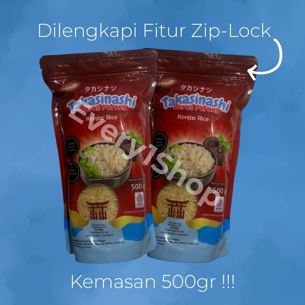 

Takasinashi Beras Porang – Konjac Rice Sehat & Rendah Kalori