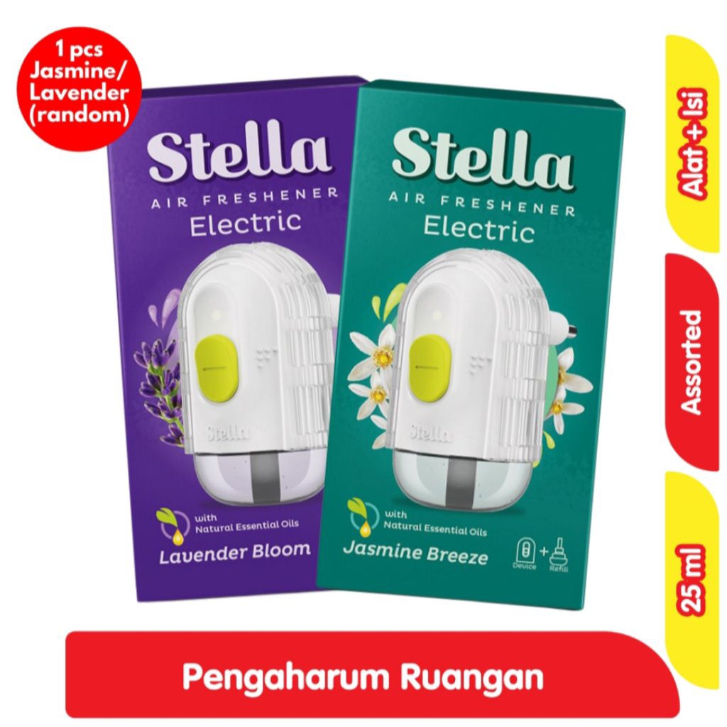 Stella pewangi ruangan / stella alat + refill + stella pengharum ruangan