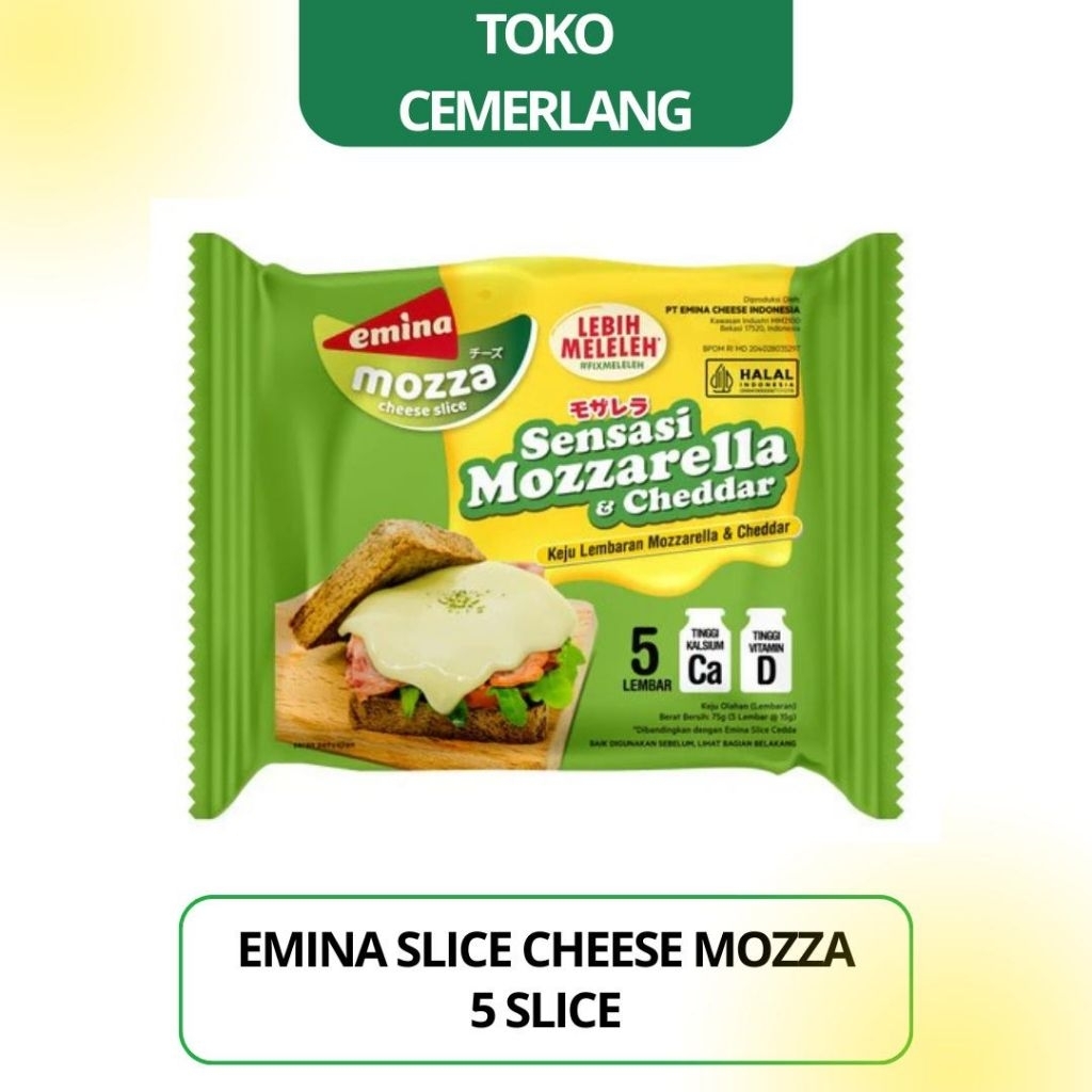 

Emina Keju / Cheese Slice Mozzarella & Cheddar Isi 5 slices