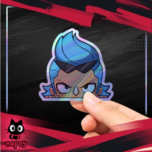 

Stiker Hologram Anime One Piece Franky Chibi Ngintip