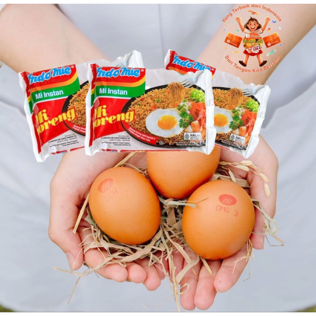

PAKET HEMAT 3 PCS INDOMIE SEDAAP INSTANT PLUS 3 BUTIR TELUR