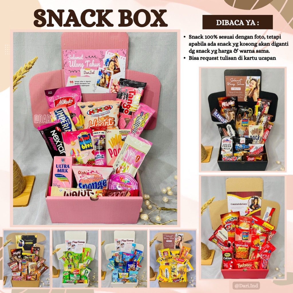 

Buket Snack Box KADO ULANG TAHUN / Jajanan Ulang Tahun / Kado Wisuda / Kado Anniversary / Hampers Birthday / Snack Box Ulang Tahun Anak / Snack Box Wisuda / Buket Jajan Birthday / Buket Jajan Wisuda Graduation / Buket Bunga Jajan