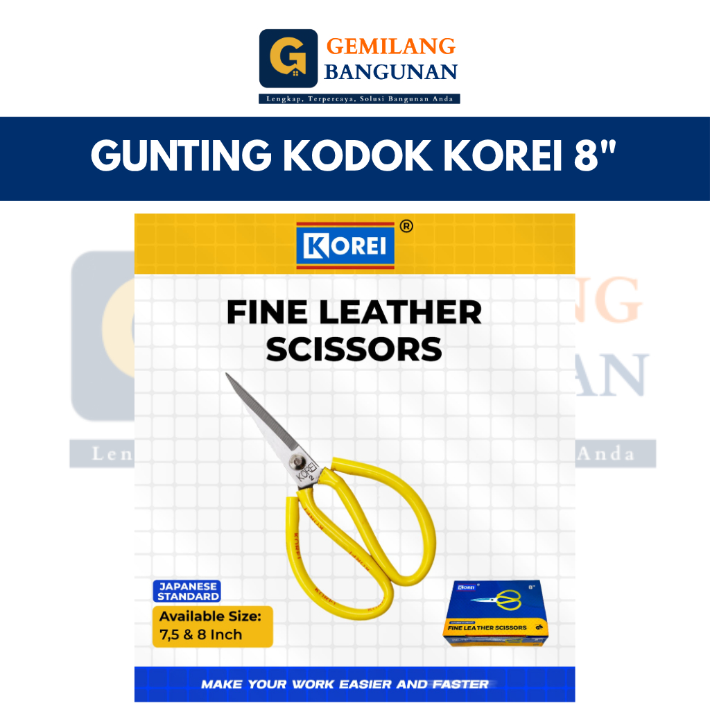 

Gunting Kodok KOREI 8" / Gunting Karpet / Gunting Kertas / Gunting Tajam Serbaguna /Gunting Karet KOREI 8